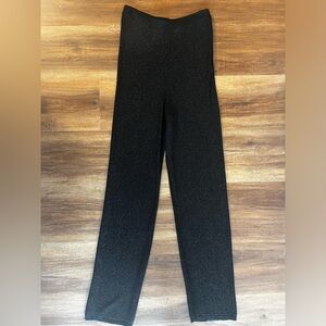 Fendi black high waisted mesh black sparkle pants large